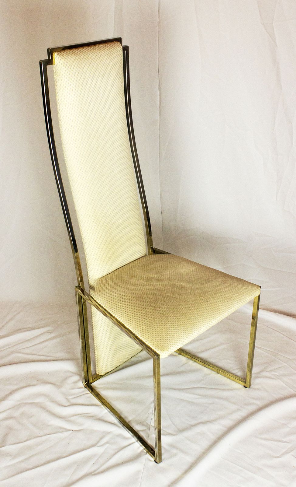 Maison Jansen Set Of 6 Brass Dining Chairs photo vintage