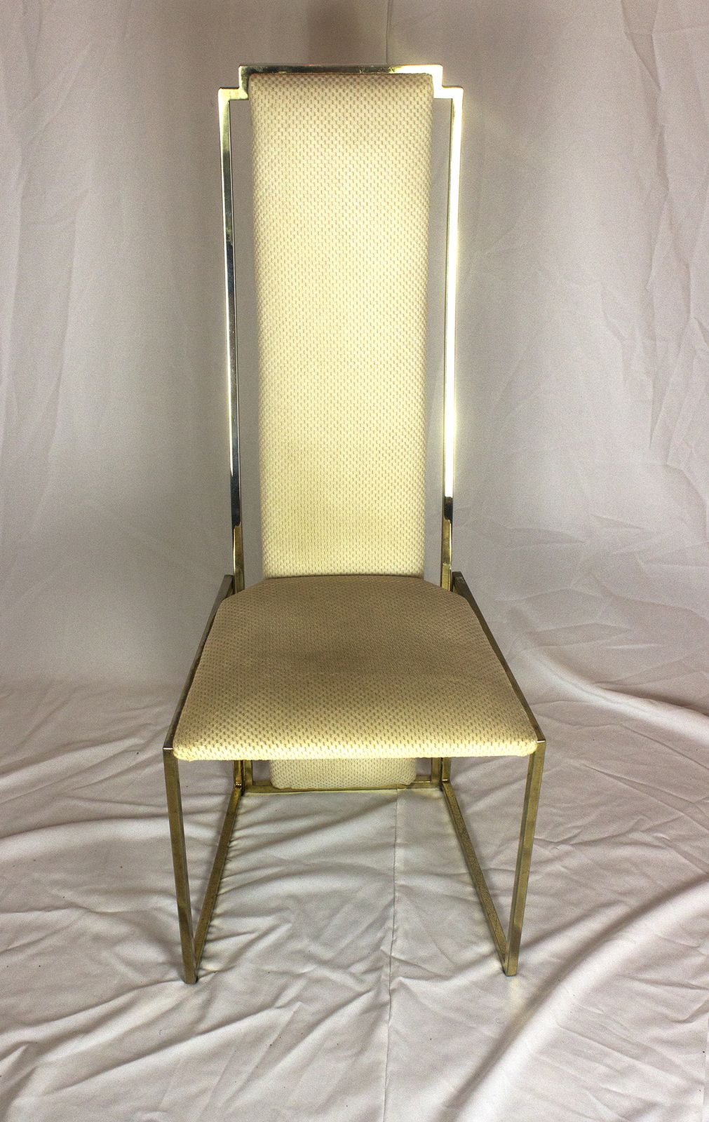 photo furniture Maison Jansen Set Of 6 Brass Dining Chairs