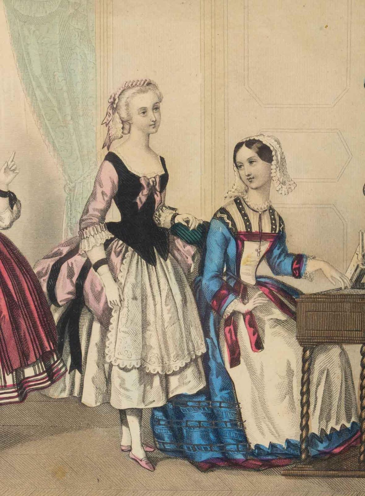 19th Century Engraving, Under Glass, Depicting "The Family Museum" photo for sale