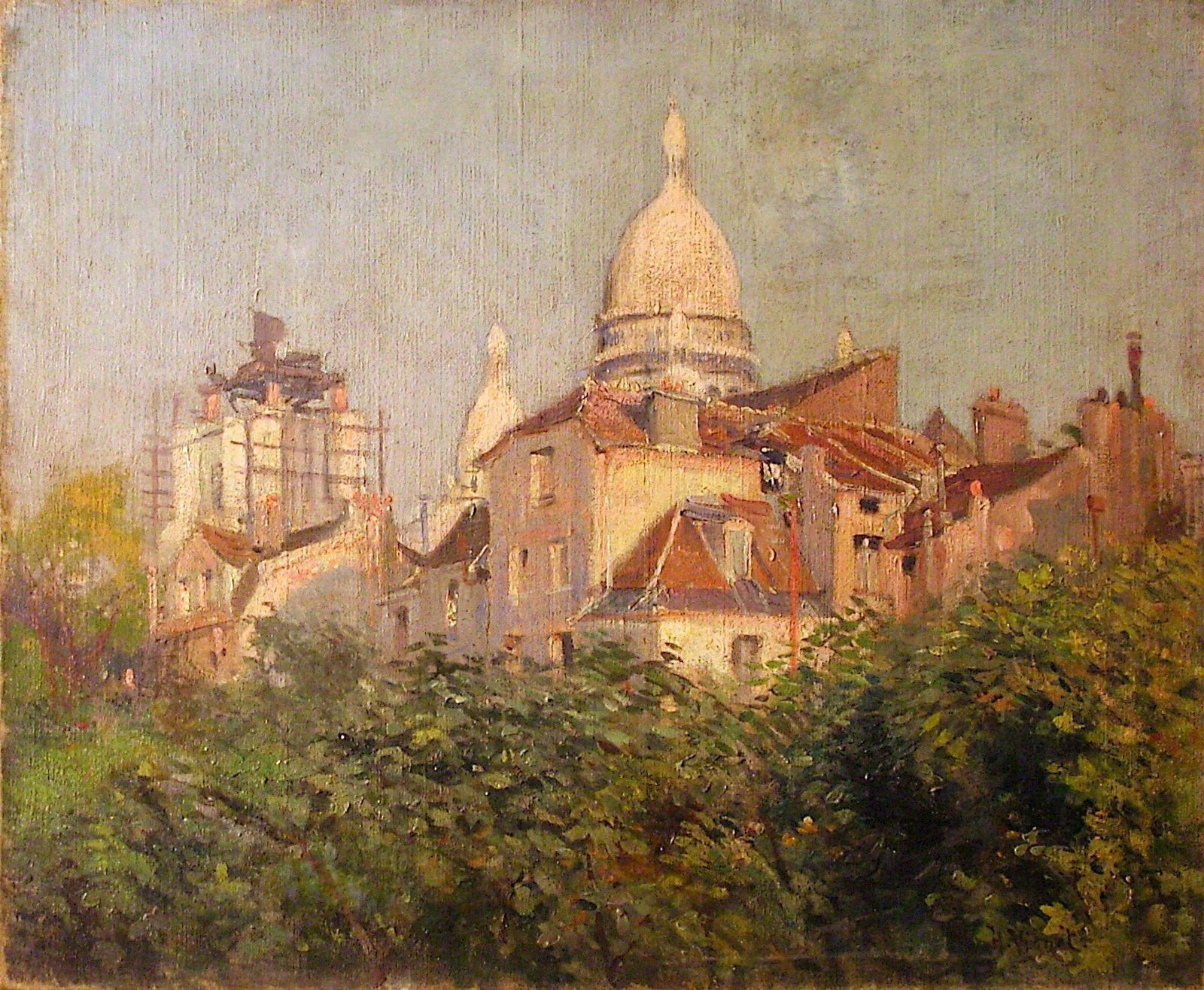 Vignet Henri (1857 1920)   Oil On Canvas   Sun Effect On The Roofs Of Montmartre