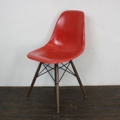 Eames Herman Miller Dsw Side Chair In Red photo furniture