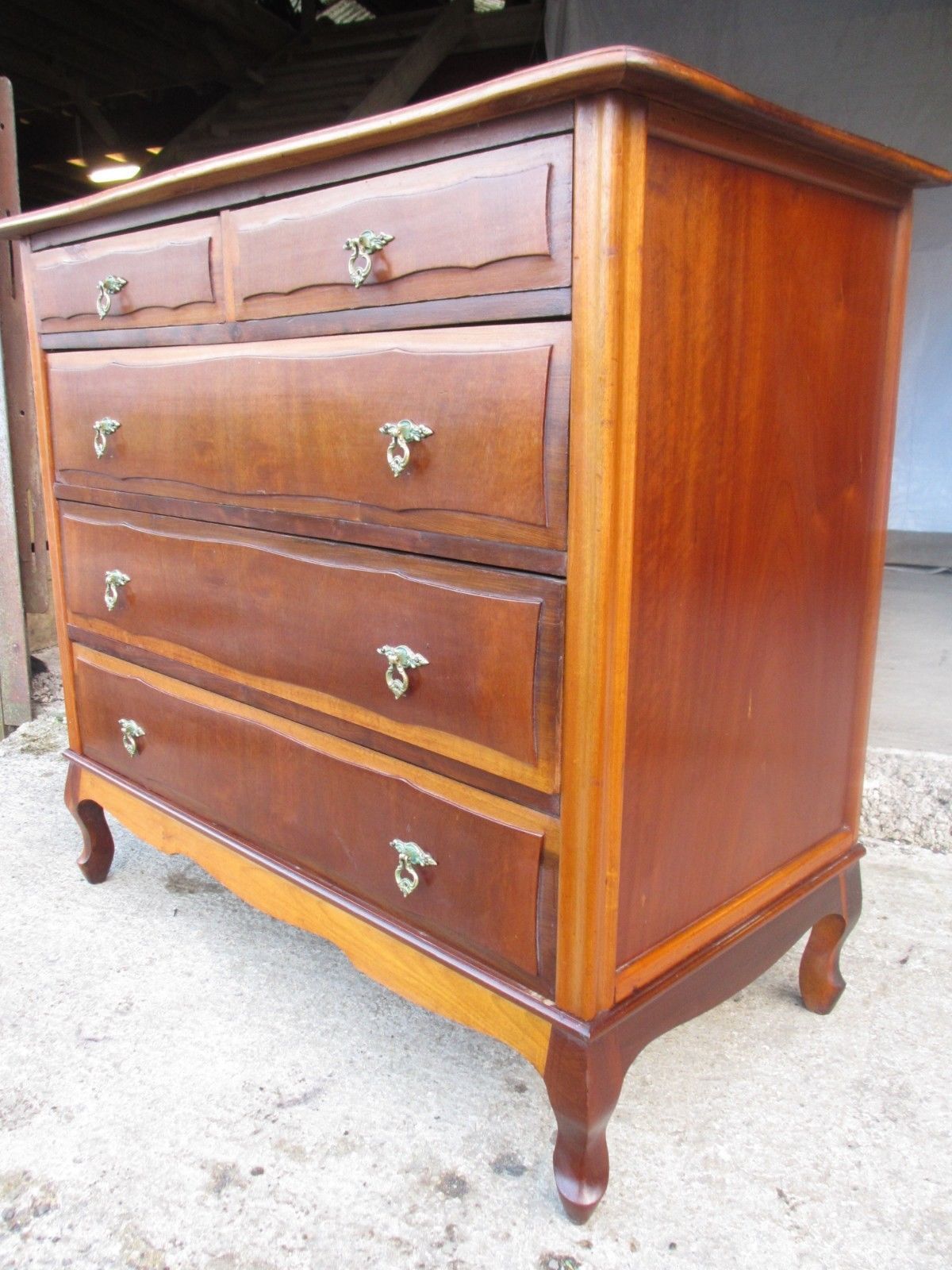 Mahogany Chest Of Drawers With Brass Handles photo furniture