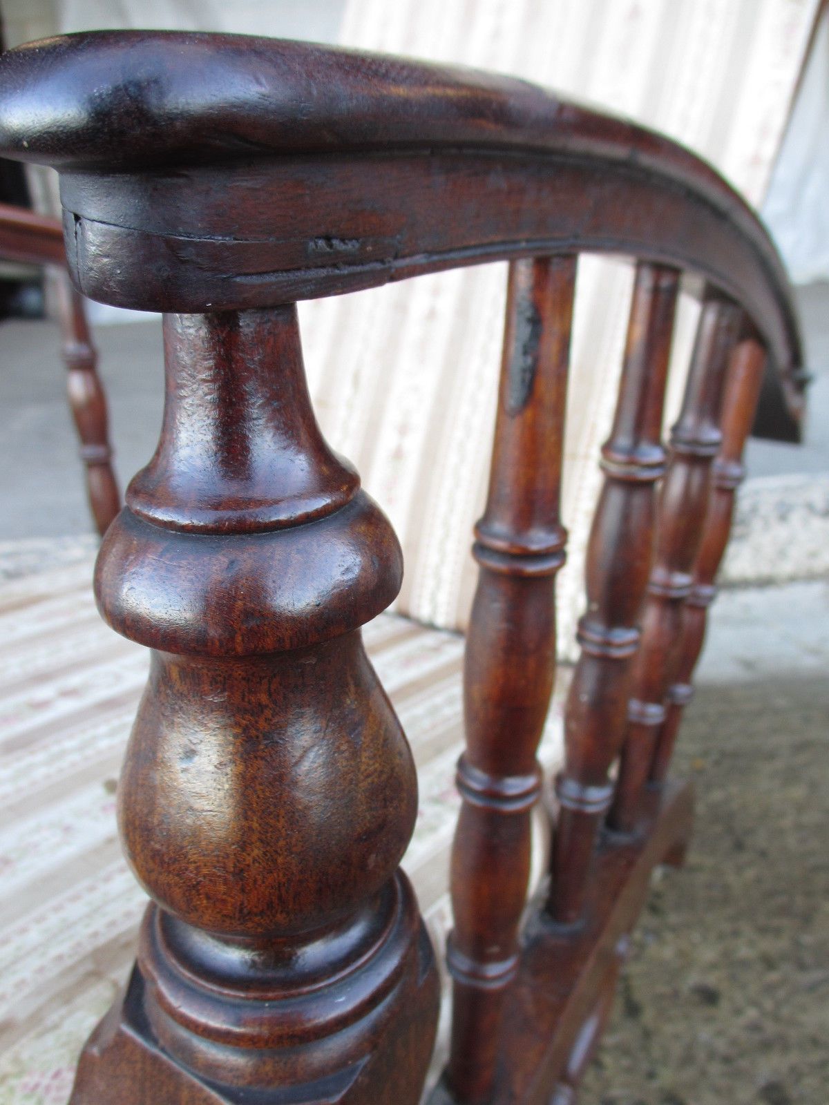 19th Century Mahogany Adjustable Steamer Armchair Ladderback On Castors photo Furniture