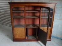 Superb Victorian Mahogany Half Glazed Concertina Door Adjustable Bookcase photo buy