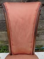 Unusual Victorian Rosewood Upholstered Scroll Back Nursing Chair photo Furniture