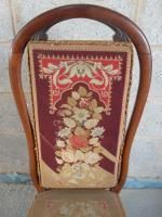 Victorian Mahogany And Original Floral Tapestry Upholstered Nursing Chair photo Furniture