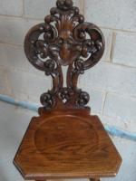 Victorian Oak Carved Fret Back Occasional Chair photo Furniture