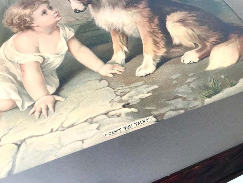 Large Antique Clothiers Shop Advertising 'Can't You Talk?' photo Art