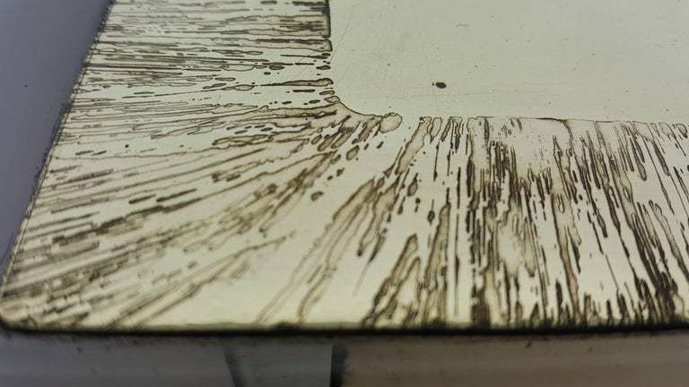 Etched Coffee Table In Massive Brass In The Style Off Maison Jansen photo 910.0