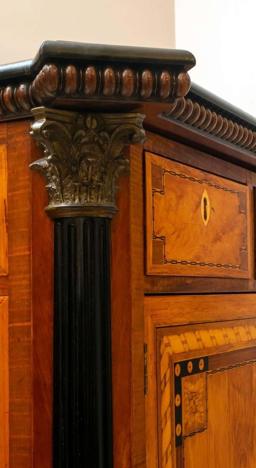 Napoleon III French Sideboard Inlaid With Geometric Floral Motifs photo vinterior
