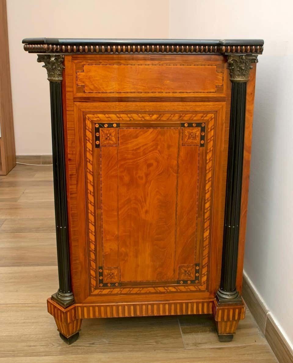 photo for sale Napoleon III French Sideboard Inlaid With Geometric Floral Motifs