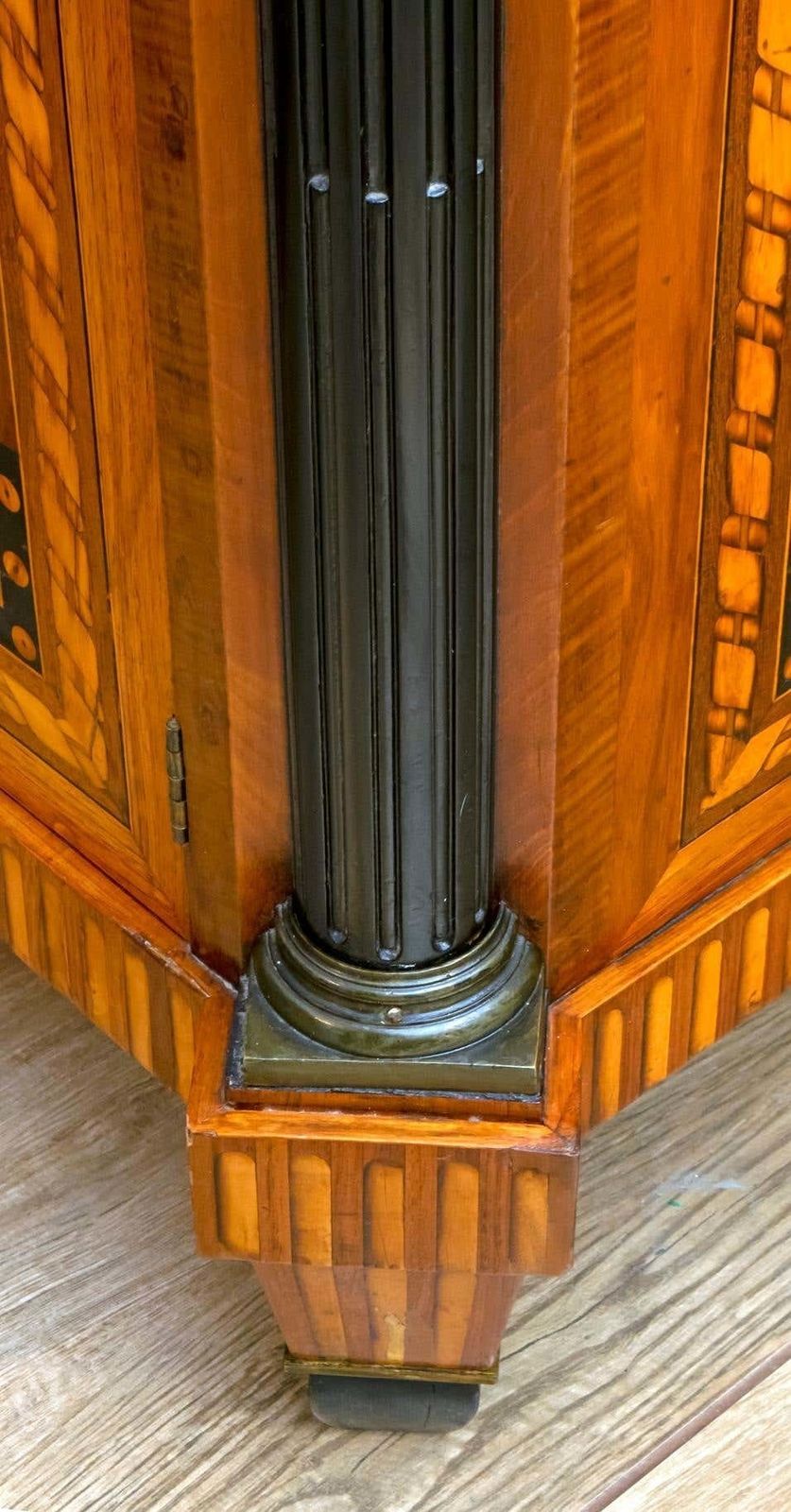 Furniture Napoleon III French Sideboard Inlaid With Geometric Floral Motifs photo