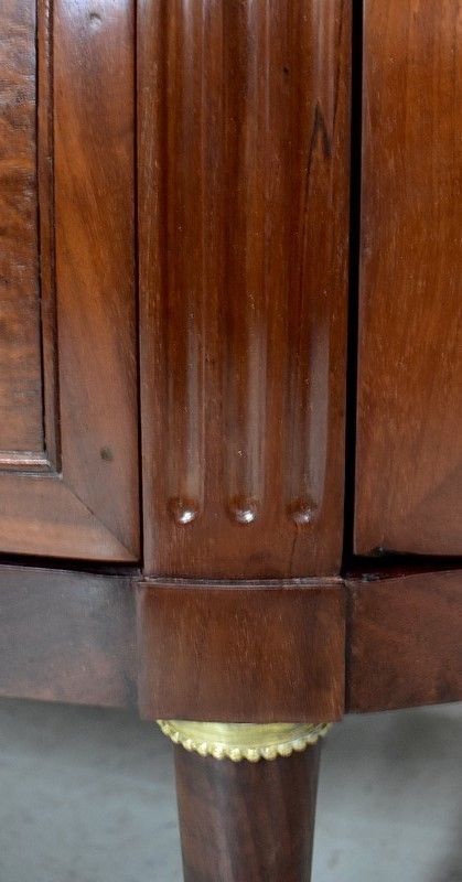 photo furniture Small Mahogany Half Moon Buffet / Commode, Louis XVI Period   Xviiith