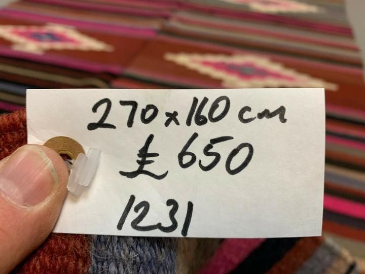 Vintage Turkish Kilim 270x160 Cm Wool Kelim Rug Large Purple, Pink, Black photo vintage