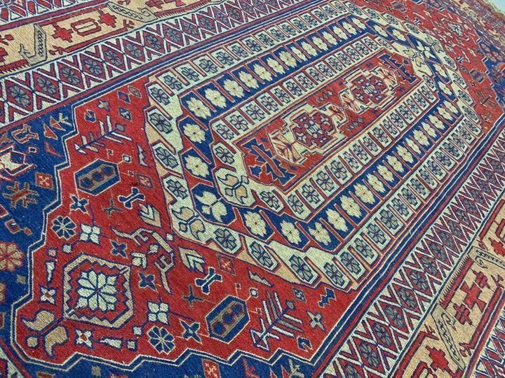 Vintage Afghan Soumak Kilim 245x153 Cm, Kelim Rug Cm Large Red, Blue, Beige photo Textiles