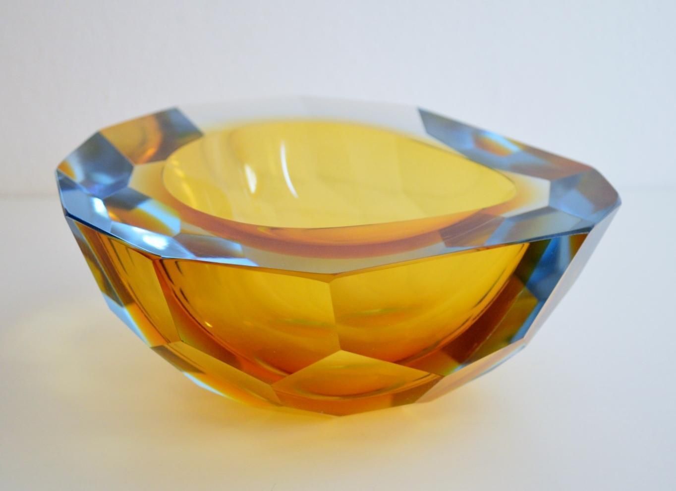 Murano Sommerso Ashtray By Flavio Poli, 1950s photo for sale