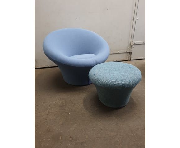 Pair Of Mushroom Armchairs With Ottoman By Pierre Paulin For Artifort photo vinterior