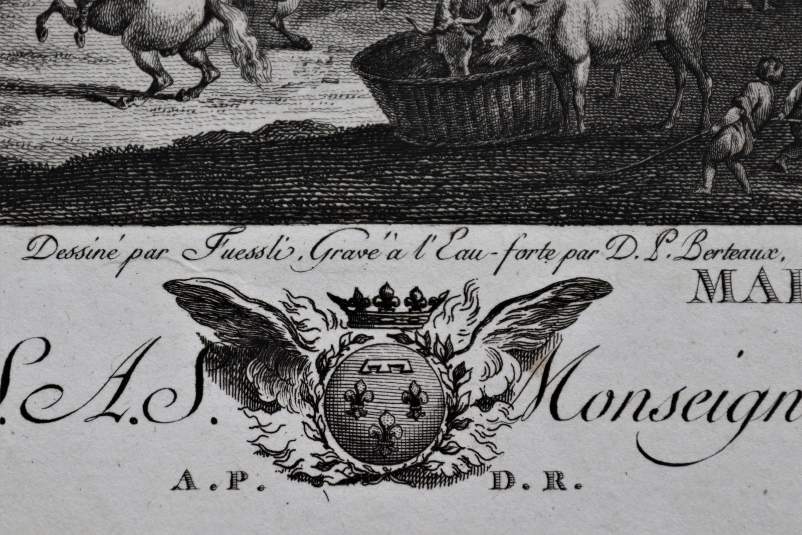 Engraving   "Le Marché" From The Gallery Of S.A.S. Monseigneur Duke Of Orleans   Genoese School photo Art