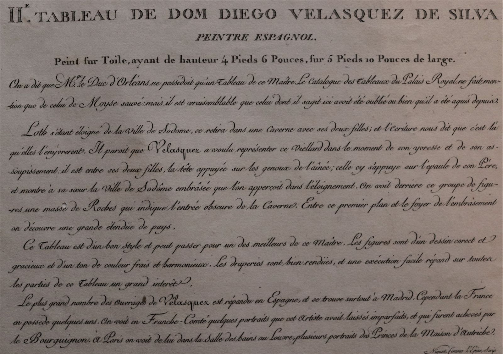 Engraving   "Loth Et Ses Filles" From The Gallery Of S.A.S. Monseigneur Duke Of Orleans photo vinterior