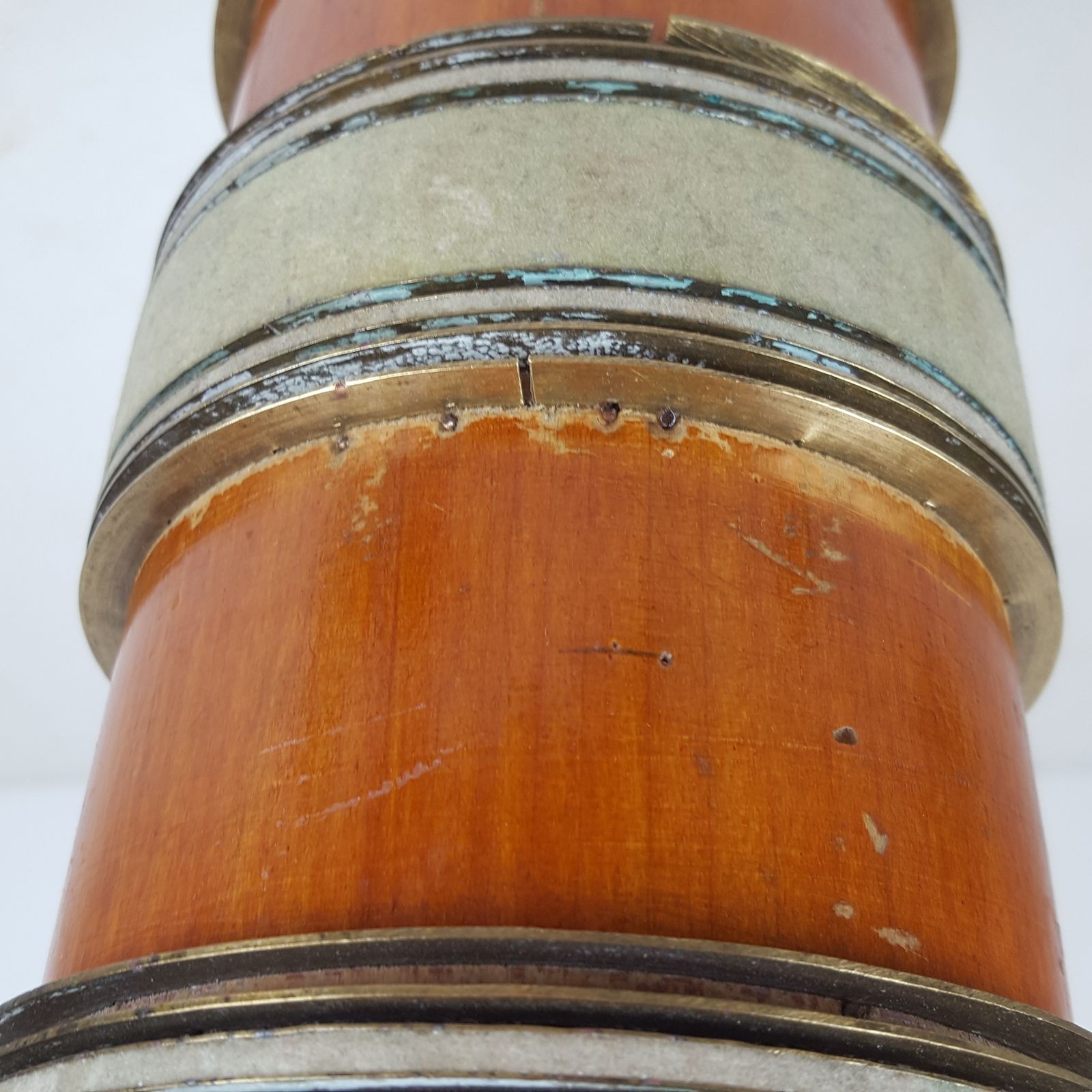 Bespoke Reclaimed Industrial Wallpaper Roller Table Lamp photo Lighting