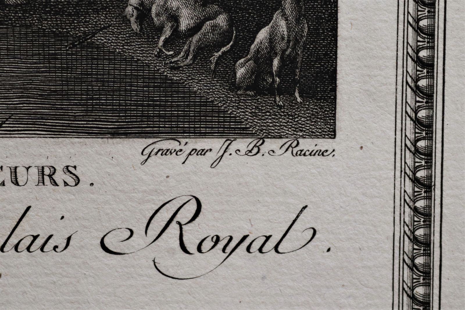 photo furniture Engraving: "Repos De Chasseurs" From The Gallery Of The Royal Palace, Genoese School