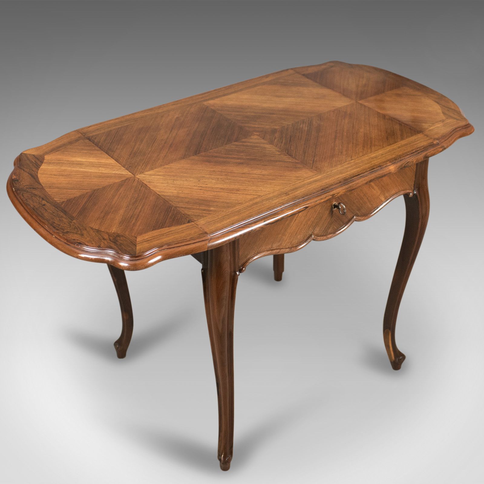 19th Century French Antique Sofa Table, Kingwood Drop Flap Occasional, C.1880 photo 2450.0