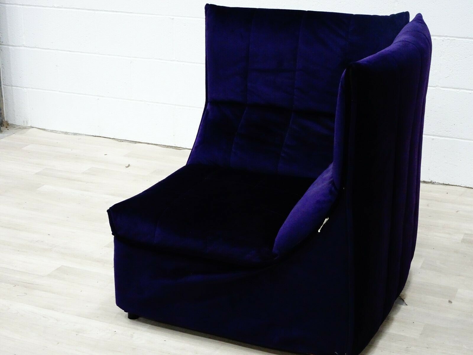 photo for sale Stunning Rare Bb Italia Baia Corner And Chair In Purple Velvet