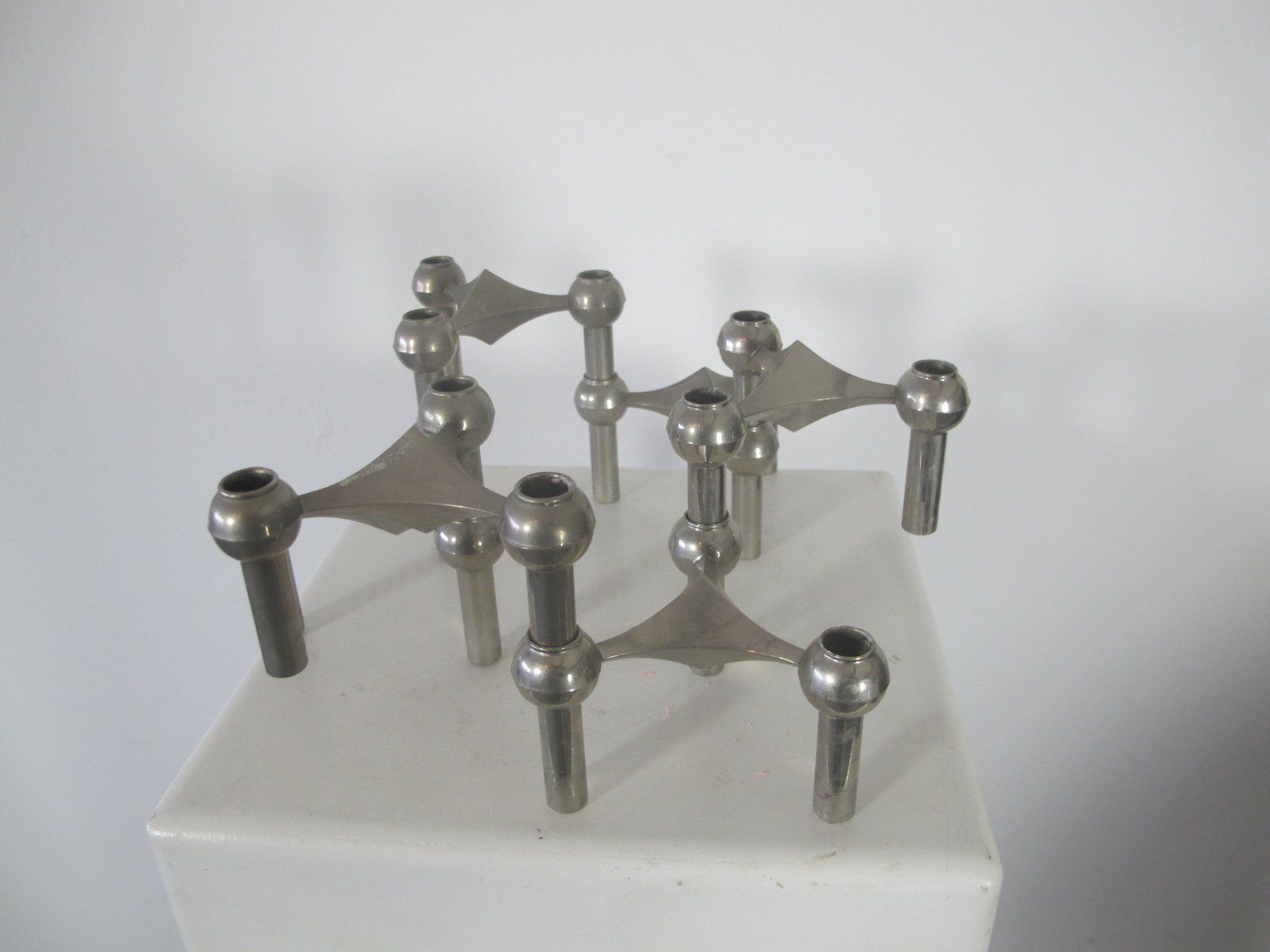 Space Age Sculptural Candle Holders From Nagel, Set Of 6