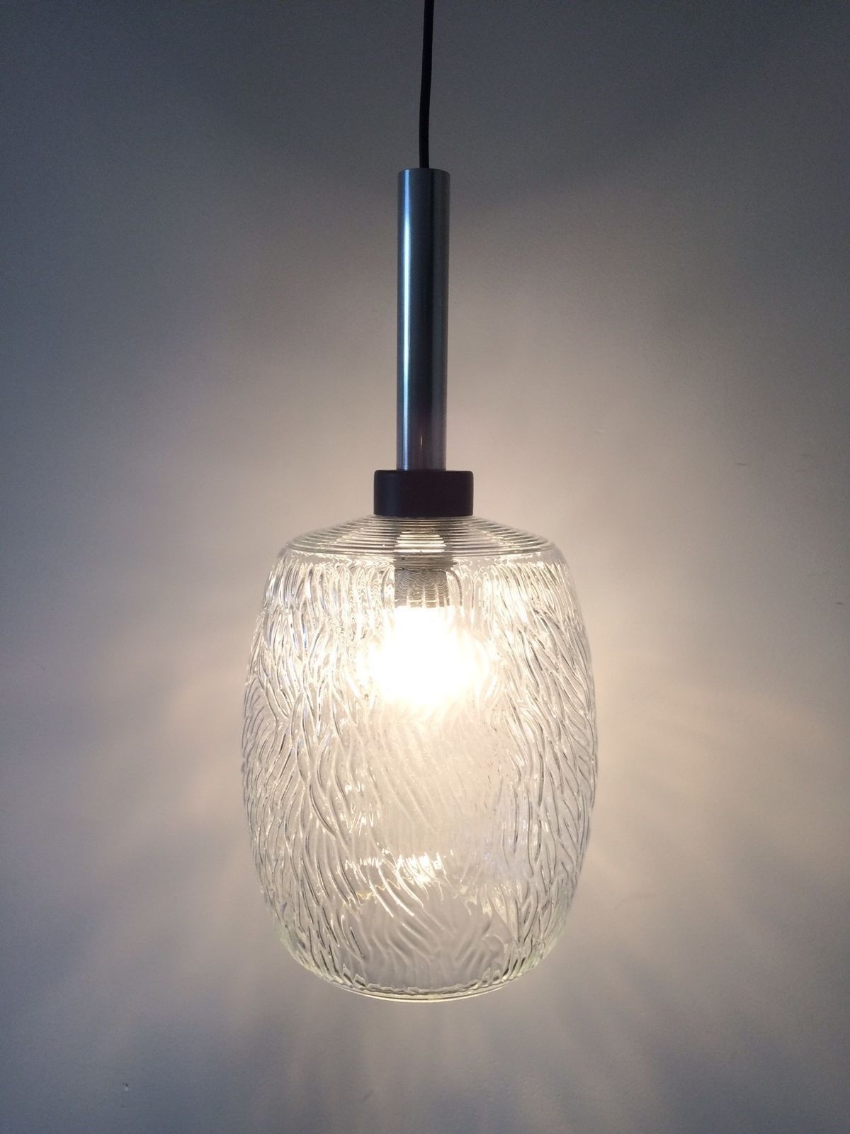 Mid Century Modern Glazen Hanglamp, Duitsland, Jaren 1960 photo furniture
