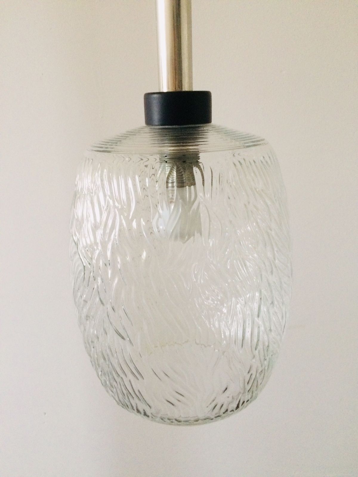 Mid Century Modern Glazen Hanglamp, Duitsland, Jaren 1960 photo for sale