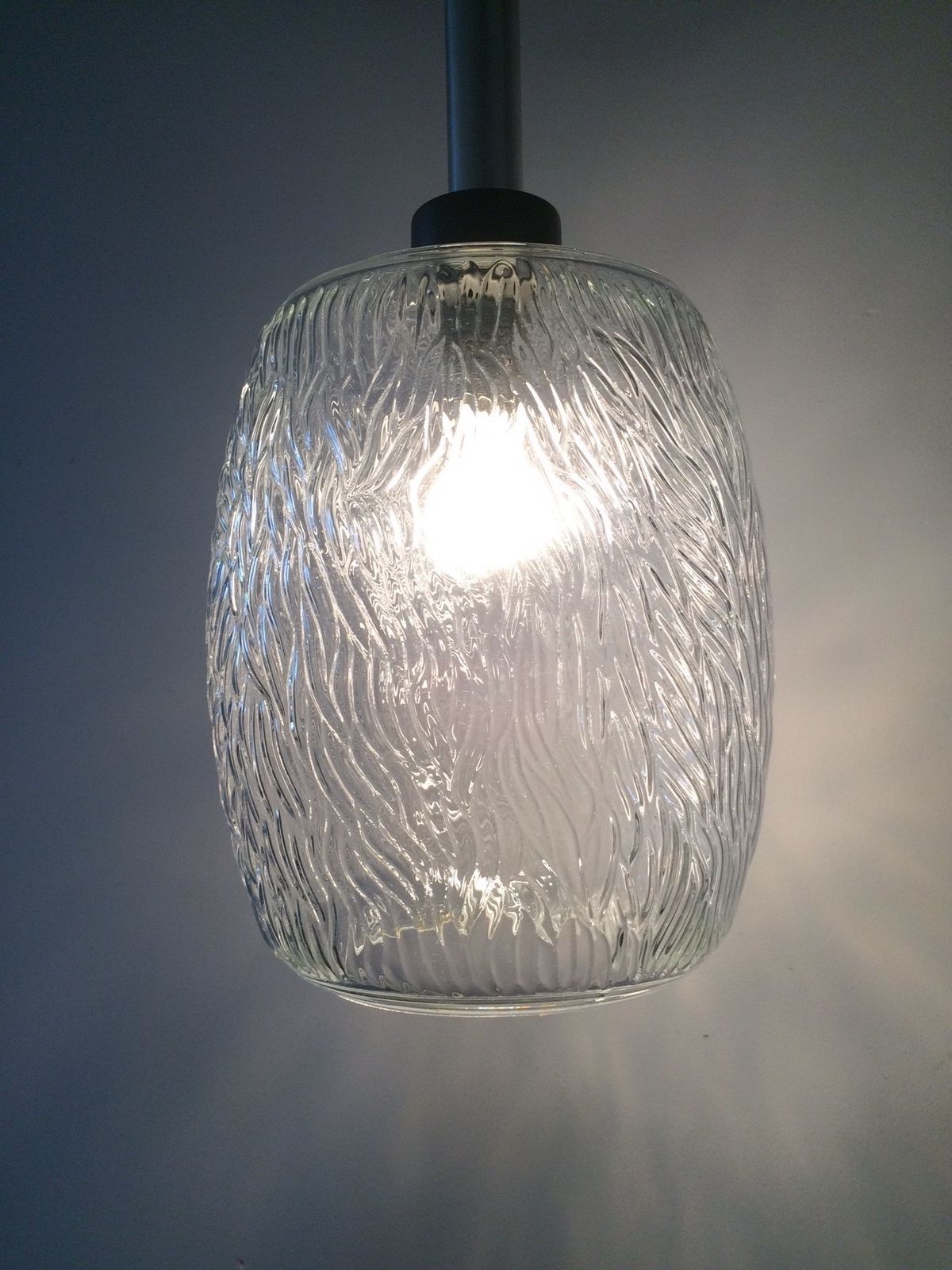 Mid Century Modern Glazen Hanglamp, Duitsland, Jaren 1960 photo vintage