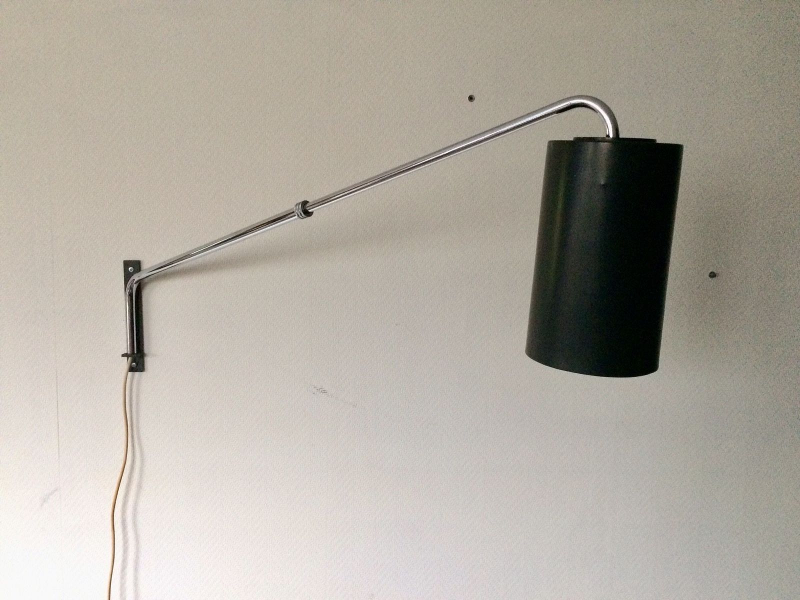 Mid Century Design Uitschuifbare Cilinder Wandlamp Uit De Jaren 1960 photo 424.08