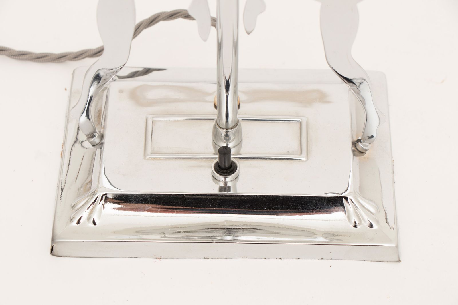 Art Deco Double Silhouet Chrome Figure Lamp photo furniture