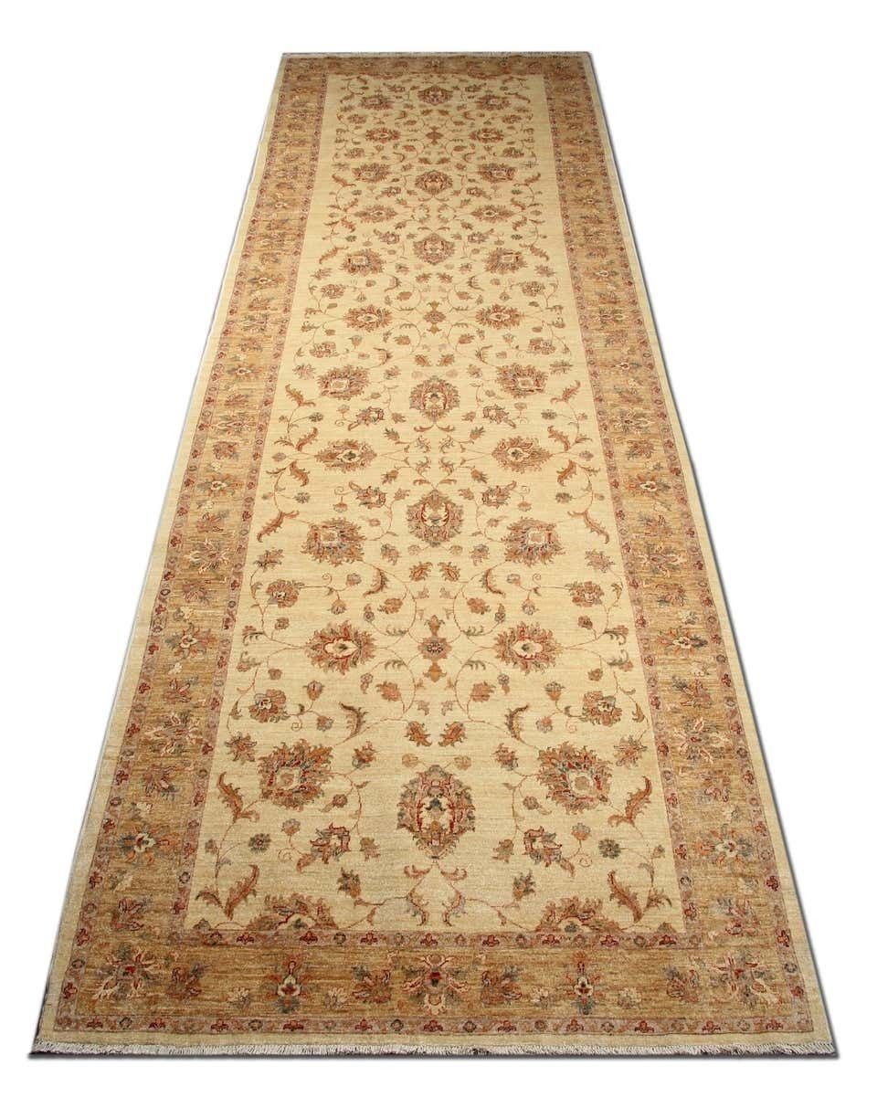 Beige Oriental Rug Runner Floral Ziegler Sultanabad Carpet Runner Rug 158 X 502 Cm