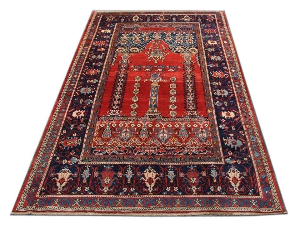 Rare Red Handmade Antique Wool Caucasian, Shirvan Rug 160x245cm photo furniture