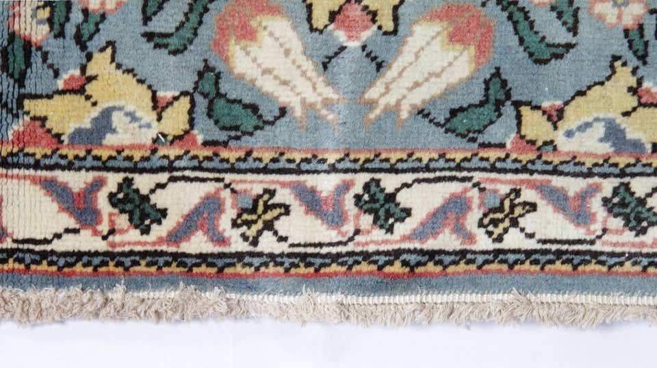 Handwoven Oriental Oushak Carpet, Traditional Green Wool Turksih Rug  185x280cm photo vinterior