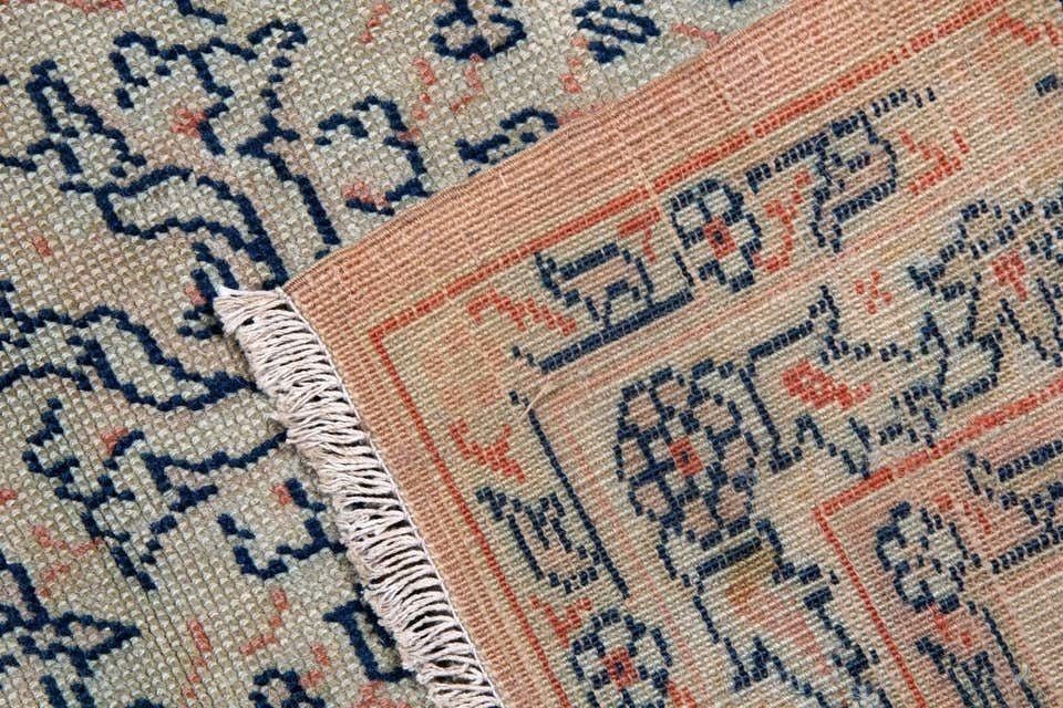 Handwoven Antique Turkish Carpet, Oriental Rust Pink Wool Rug   277x369cm photo Textiles