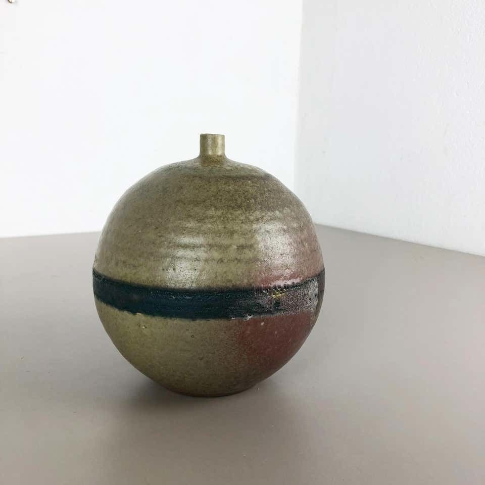 Original 1960 Ceramic Studio Pottery Vase By Piet Knepper For Mobach Netherlands photo for sale
