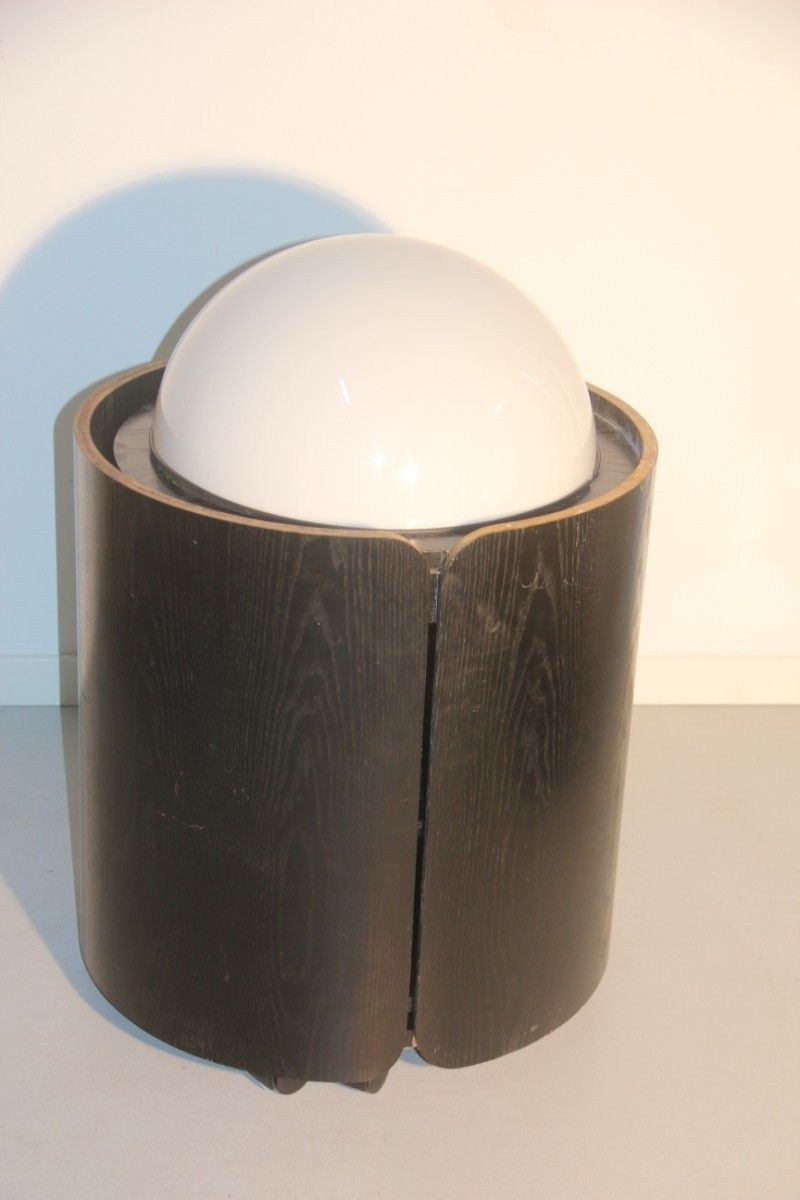 Furniture Sliding Bar Coffee Table With Integrated Lamps Giorgio Ponti Mariani For Rimadesio 1970. photo