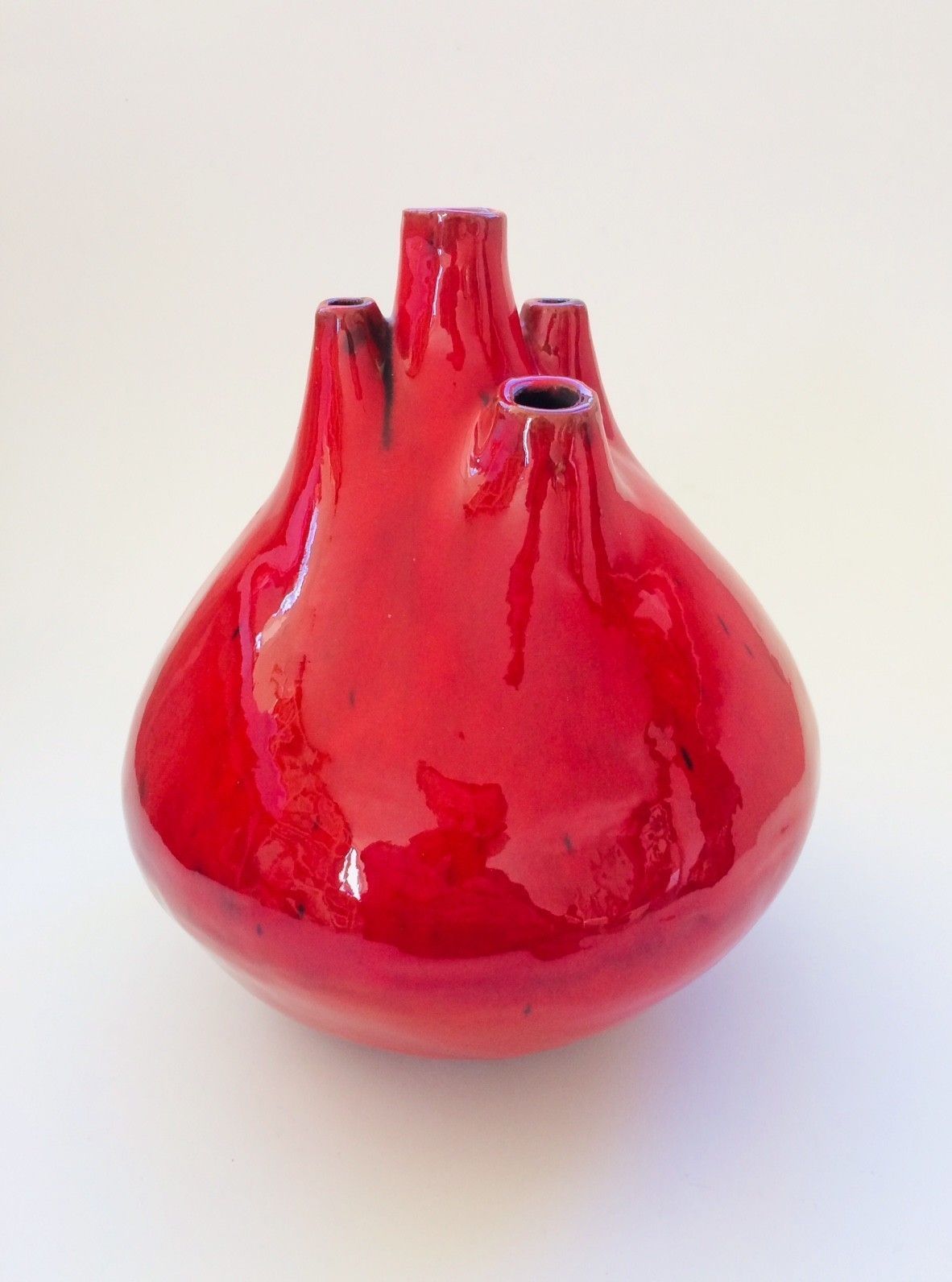 Belgische Kunstaardewerk Tuitvaas Van Hugria Ceramics, Perignem Studios, Jaren 1960