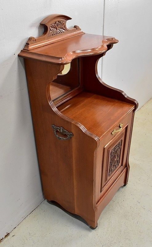 Coal Reserve Cabinet, English, Solid Mahogany   Late 19th Century photo furniture
