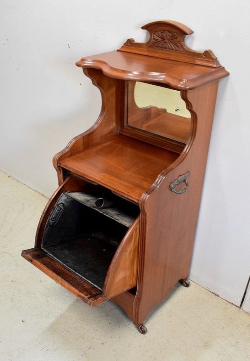 Coal Reserve Cabinet, English, Solid Mahogany   Late 19th Century photo Furniture