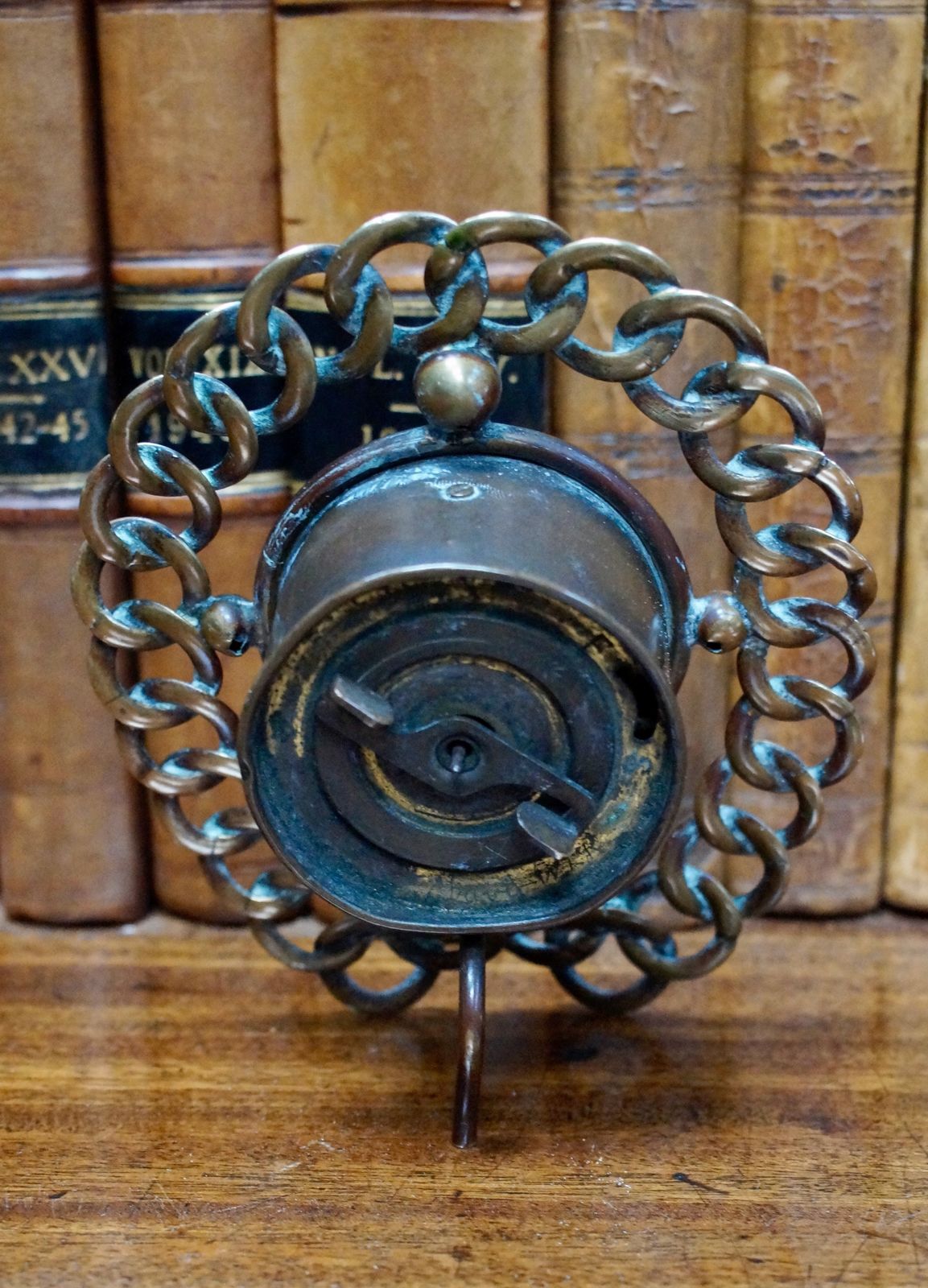 Victorian Brass Horseshoe Wedding Ring Travel Clock photo Home Decor
