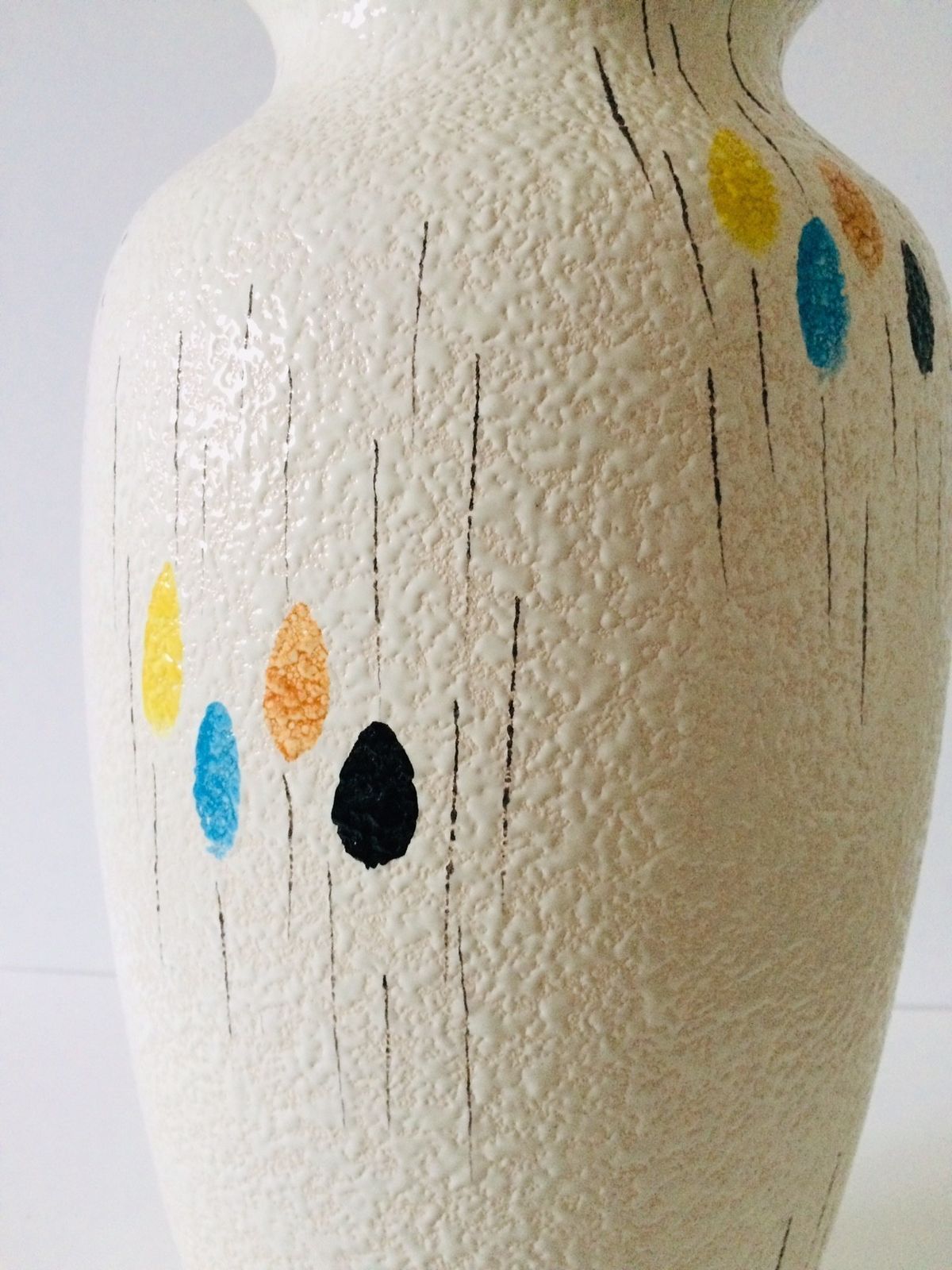 1960s Midcentury Modern West Germany Design Ceramic Vase 50cm photo vinterior