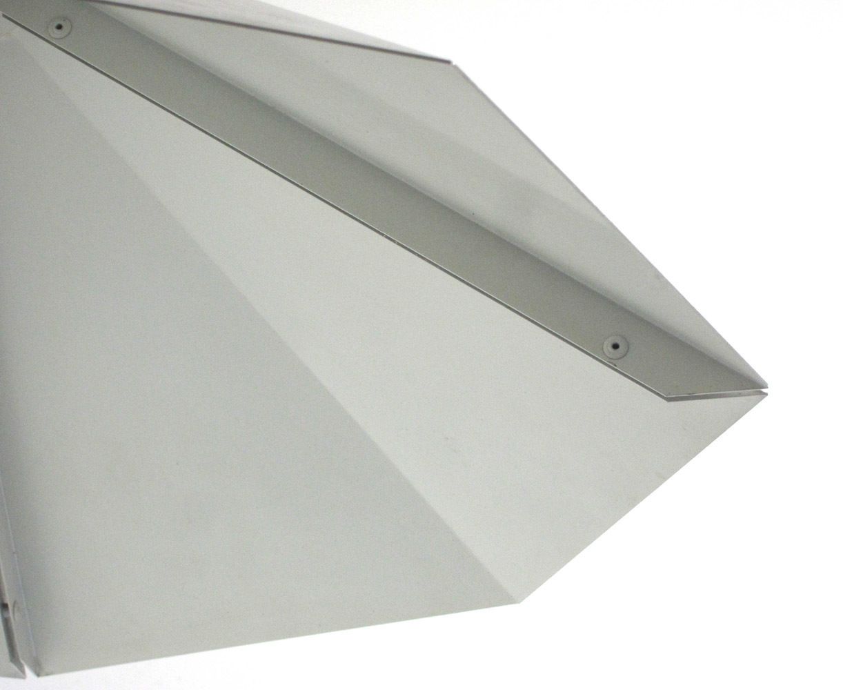Stealth Minimal 1970s Sheet Metal Lamp photo 409.0