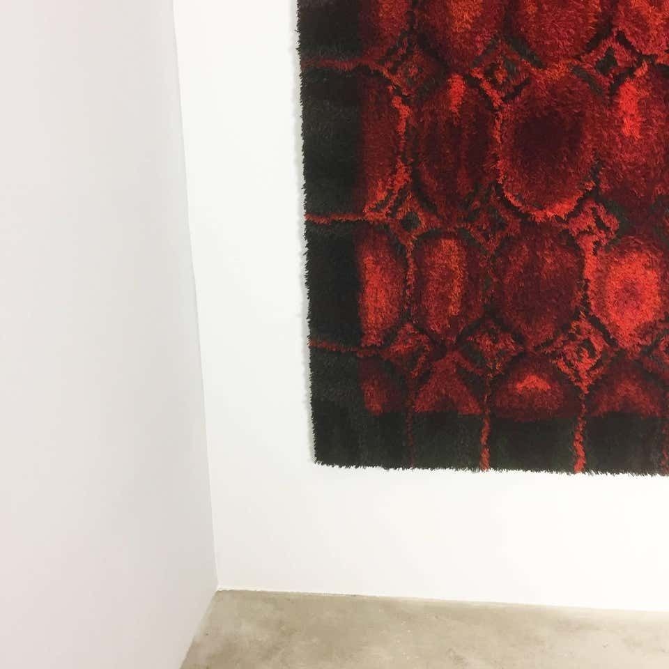 Vintage Modernist Wall Rya Rug By Helena Koskivaara For Wetterhoff photo Textiles