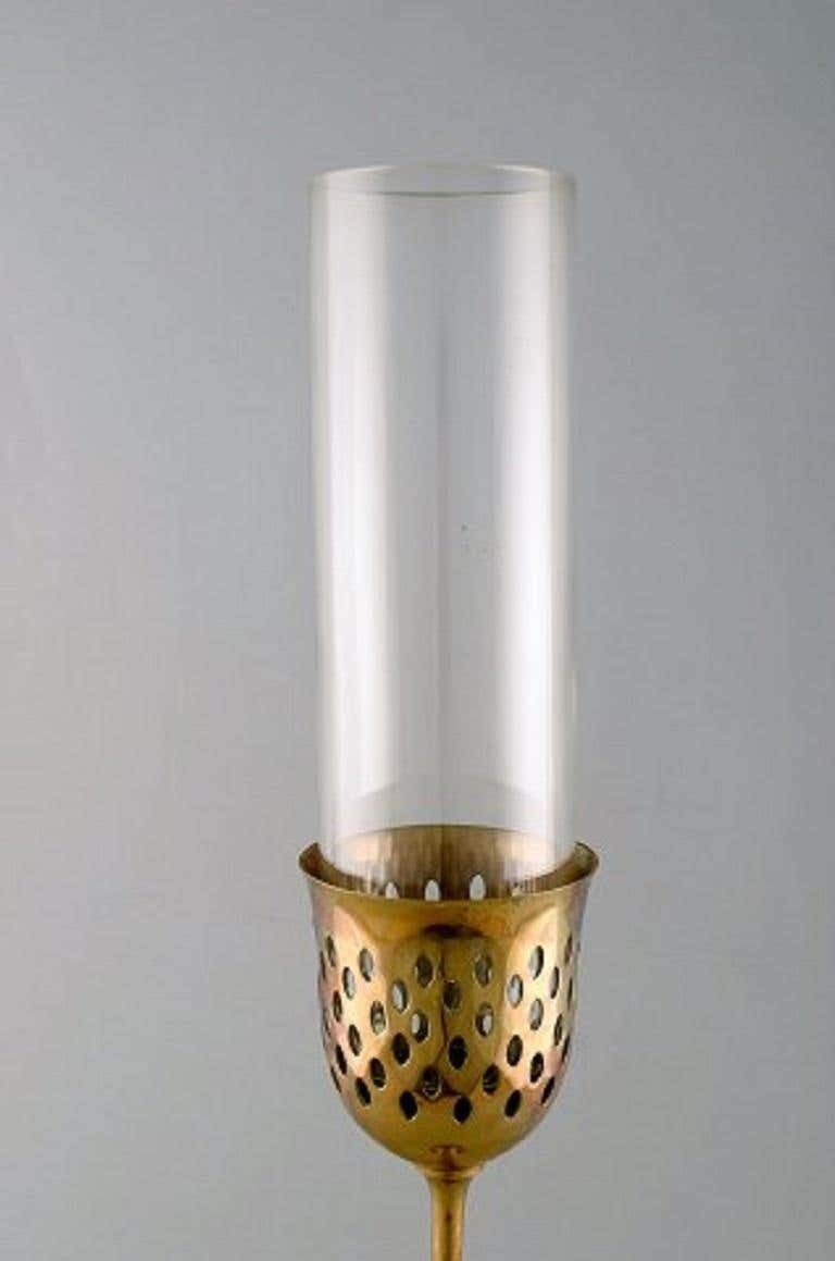 Bjørn Wiinblad ‘1918 2006’, Tall "Hurricane" Candleholder In Brass photo furniture