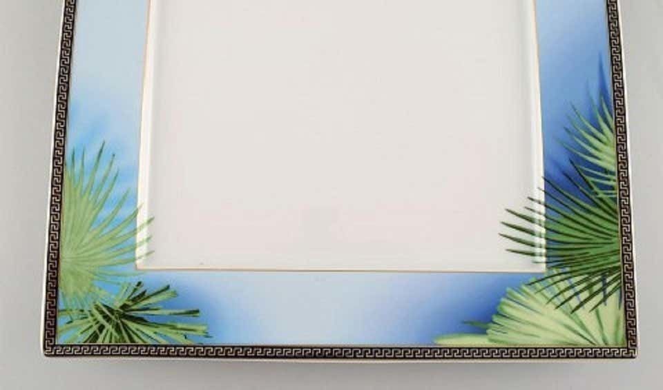 Gianni Versace For Rosenthal, Large "Jungle" Porcelain Cover Plate / Dish photo for sale