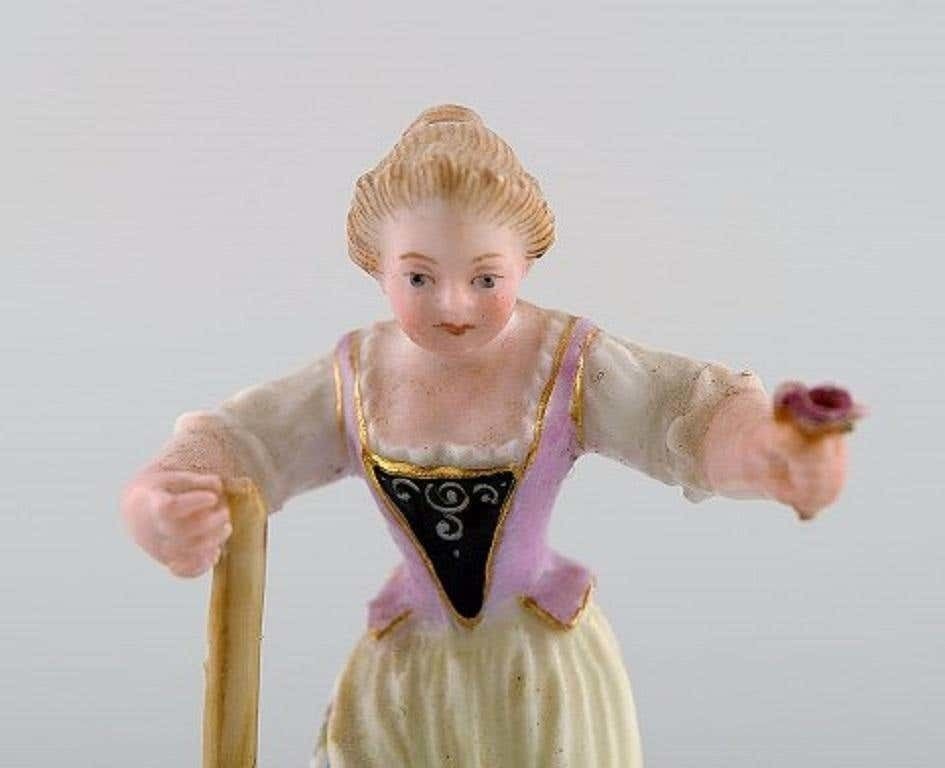 Rare Meissen Miniature Figure After Johann Joachim Kändler, Gardener, 1850 1880 photo 726.0