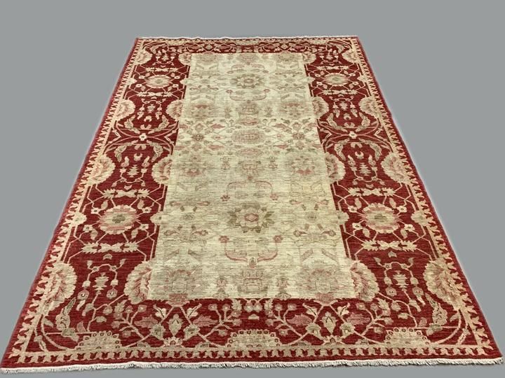 Fine Afghan Wool Ziegler Rug 313x220 Cm Handmade Chobi Rug Red, Beige photo furniture